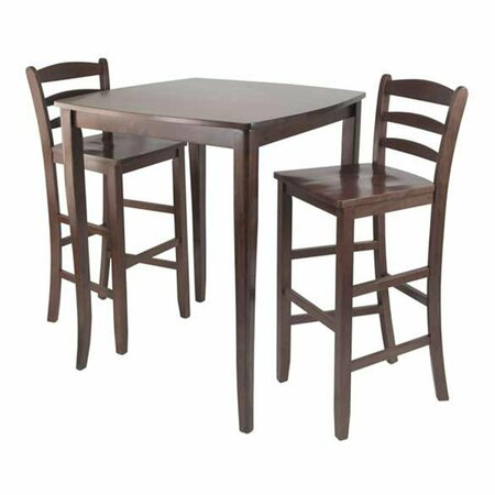 DOBA-BNT 3pc Inglewood High- Pub Dining Table with Ladder Back Stool SA143775